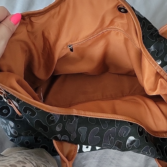 Oversized leopard print tote - Picture 5 of 5